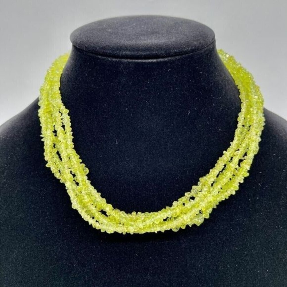Silpada Peridot 6 Strand 925 Sterling Silver